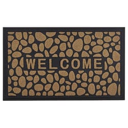 Superio Brand 18 in. W X 30 in. L Neutral Stone Coir/Rubber Door Mat