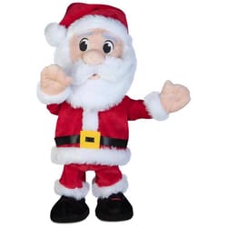 Gemmy Multicolored Hands in the Air Dancing Santa Indoor Christmas Decor 14.57 in.