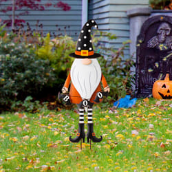 Glitzhome Halloween Gnome Yard Stake Iron 1 pc