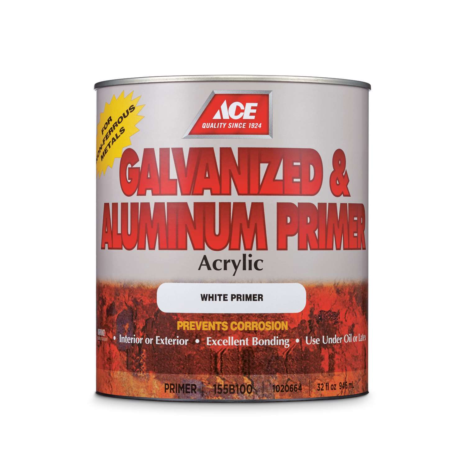 Ace White Acrylic Galvanized & Aluminum Primer 1 qt. Ace Hardware