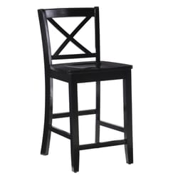 Linon Home Decor Black Wood Corey Barstool 37 in.