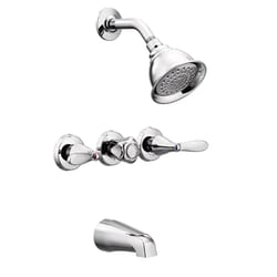 Moen Adler 3-Handle Chrome Tub and Shower Faucet