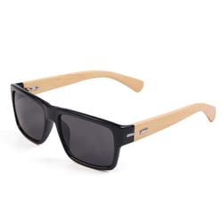 Mad Man Unisex Black/Tan Frame Black Lens Sunglasses