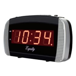La Crosse Technology Equity 2.5 in. Black Alarm Clock LED Plug-In