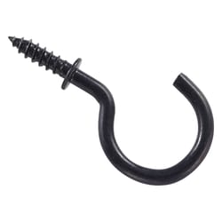 National Hardware Black Steel 1 in. L Cup Hook 13 lb 30 pk