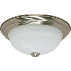 Satco Nuvo 4.875 in. H X 11.375 in. W X 11.375 in. L Brushed Nickel Ceiling Light