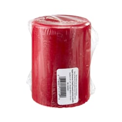 Candle Lite Red Apple Cinnamon Crisp Scent Pillar Candle