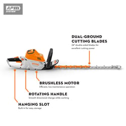 STIHL HSA 100 23.6 in. 36 V Battery Hedge Trimmer Tool Only