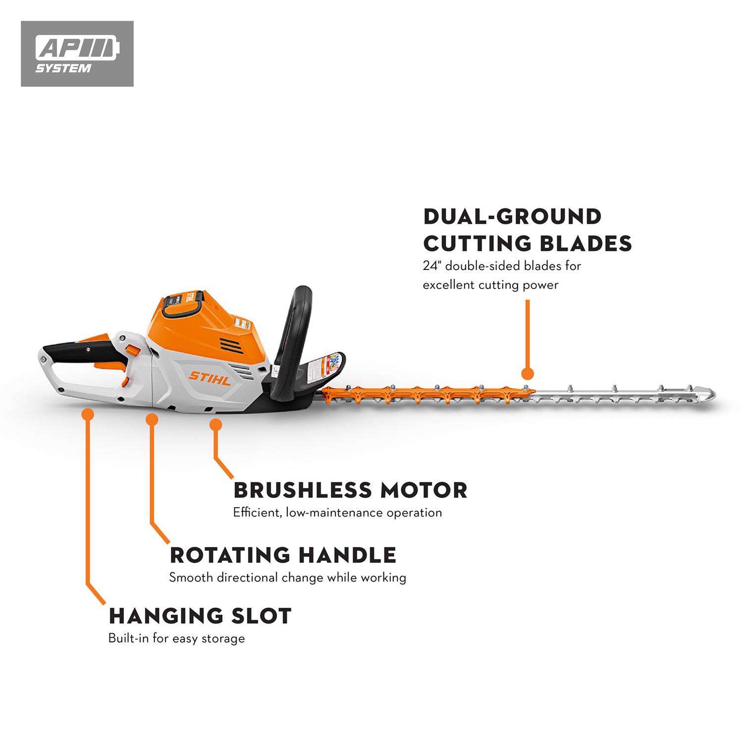 STIHL HSA 100 23.6 in. 36 V Battery Hedge Trimmer Tool Only - Ace Hardware