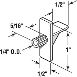 Prime-Line Dark Brown Plastic Shelf Support Shelf Support Peg 1/4 inch Ga. 1 in. L 5 lb