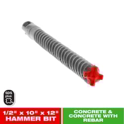 Diablo Rebar Demon 1/2 in. X 12 in. L Carbide Hammer Drill Bit SDS-Plus Shank 1 pk