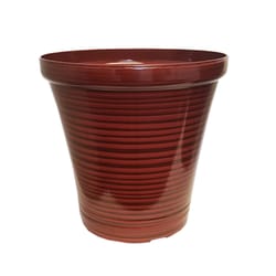 Misco 9.5 in. H X 10 in. D Plastic Planter Red