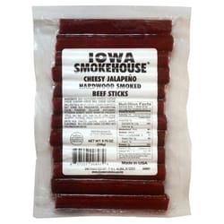 IOWA SMOKEHOUSE Cheesy Jalapeno Smoked Beef Sticks 8.75 oz Packet