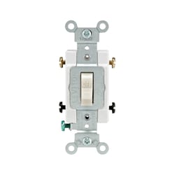 Leviton 20 amps Double Pole Toggle AC Quiet Switch Light Almond 1 pk