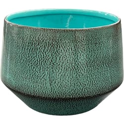 Robert Allen 5 in. D Steel Tapered Chalet Planter Surf Blue