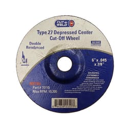 Spring Creek Products Cut-N-Weld 6 in. D X 7/8 in. Double Reinforced Metal Cut-Off Disc