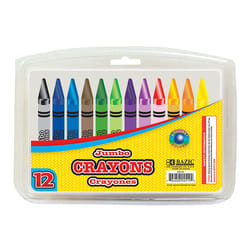 Bazic Products Jumbo Assorted Color Crayons 12 pk