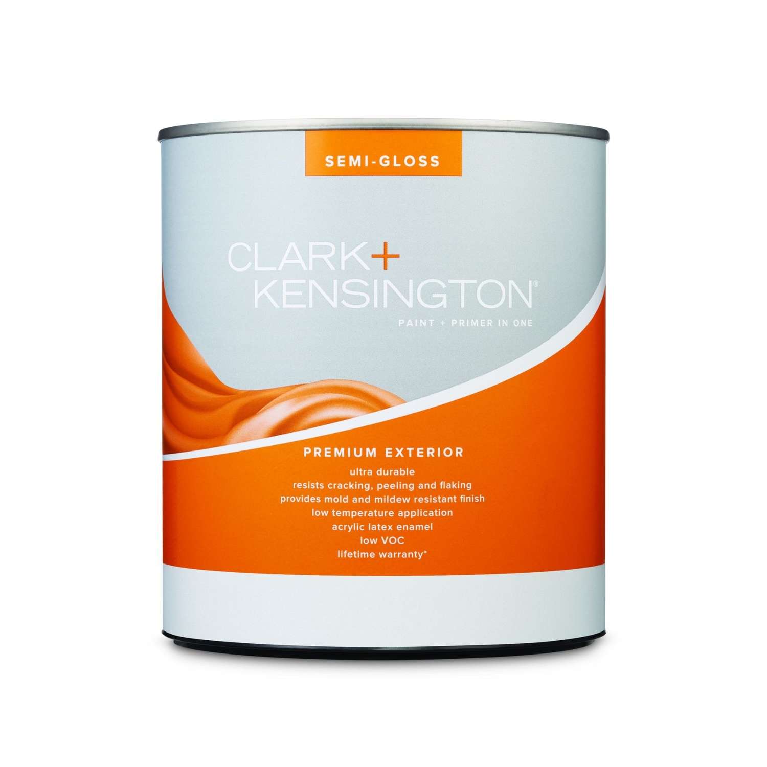 Clark+Kensington Semi-Gloss Designer White Premium Paint Exterior 1 qt ...