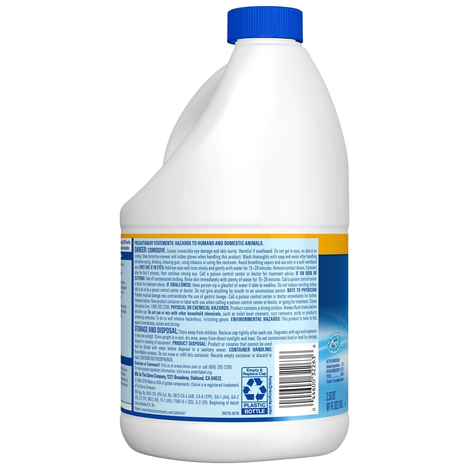 Clorox Disinfecting Liquid Bleach Cleaner, Regular Scent, 81 fl oz 