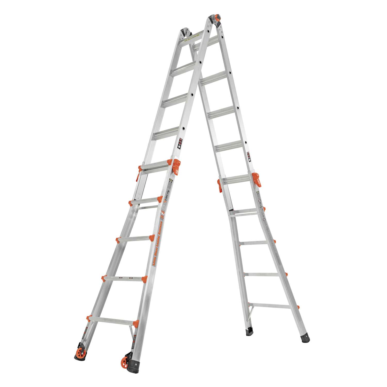 Little Giant 22 ft. H Aluminum Articulating Ladder Type IA 300 lb