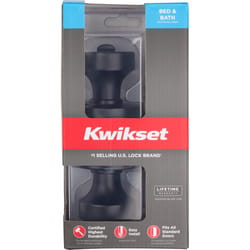 Kwikset Signature Series Pismo Matte Black Knob Right or Left Handed