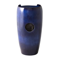 Glitzhome Ceramic Blue 29.25 in. H Fountain