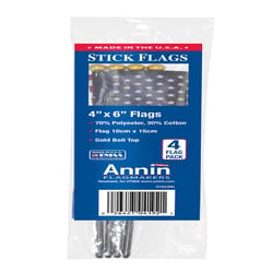 Annin American Flag Stick Flag 4 in. H X 6 in. L