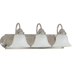 Nuvo Brushed Nickel Silver 3 lights Incandescent Vanity Light Wall Mount