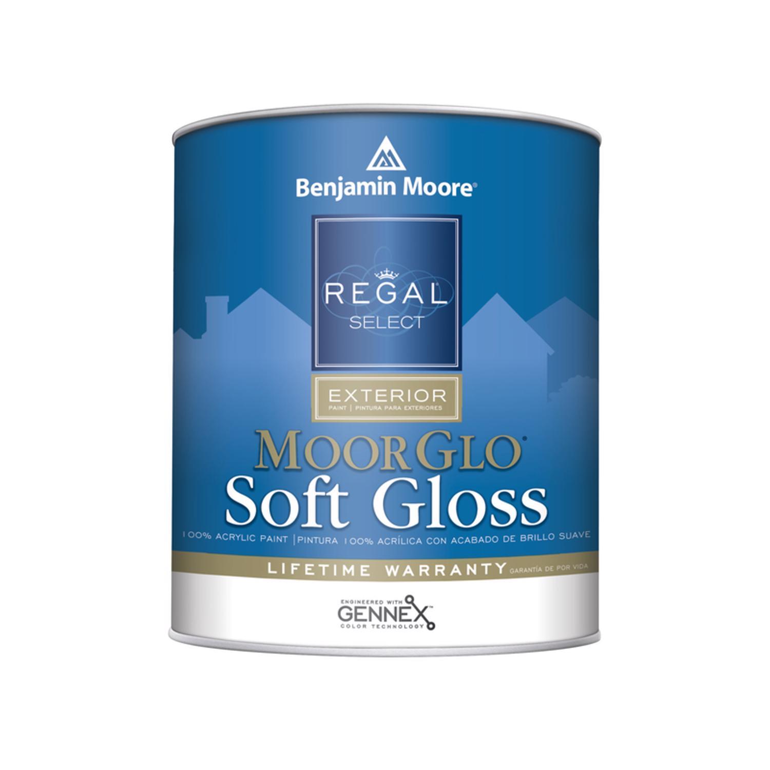 Benjamin Moore Regal Select MoorGlo Soft Gloss Black Paint Exterior 1 ...