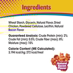 Nylabone NUBZ Bacon Chews For Dogs 6 oz 7.87 in. 2 pk