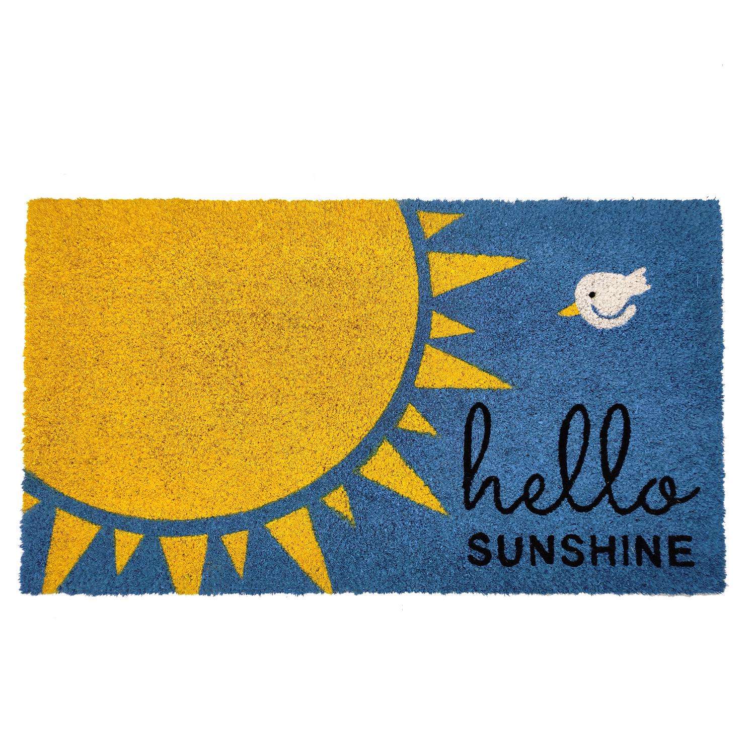First Concept 30 in. L X 18 in. W Multicolored Hello Sunshine Coir Door