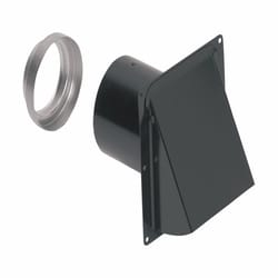 Broan-NuTone 6.5 in. W Black Wall Cap Vent