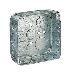 Steel City 21 cu in Square Galvanized Steel Outlet Box Silver