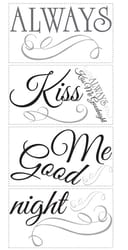RoomMates 16.5 in. W X 4.5 in. L Always Kiss Me Goodnight Peel and Stick Wall Decal