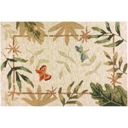 Homefires 22 in. W X 34 in. L Multi-Color Butterflies & Dragonflies Polypropylene Accent Rug