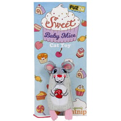 Fuzzu Sweet Baby Mice Multicolored Sweetie Mouse Catnip Toy One Size amps 1 pk