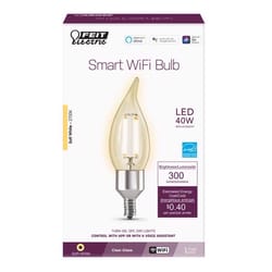 Feit Smart Home CA10 (Flame Tip) E12 (Candelabra) Smart-Enabled LED Bulb Soft White 40 Watt Equivale