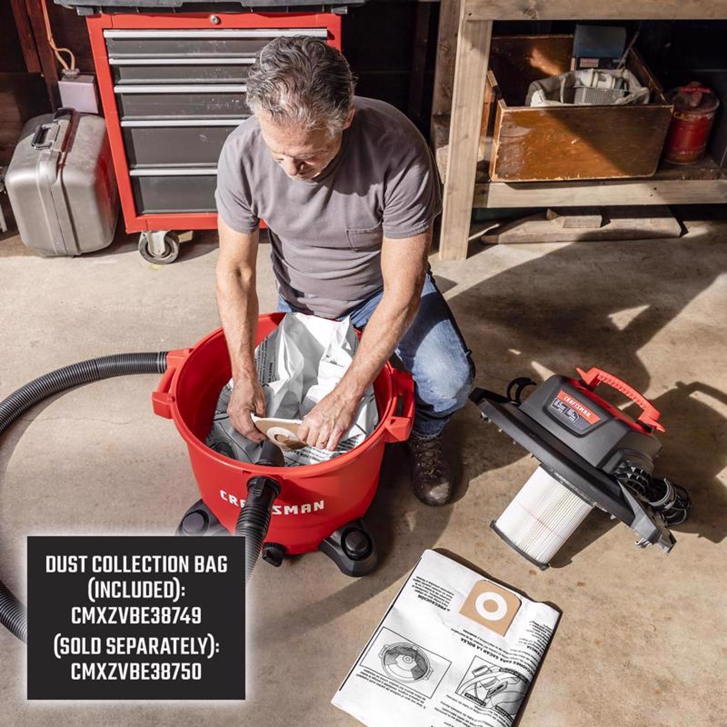 CRAFTSMAN 16 gal Corded Wet/Dry Vacuum 12 amps 120 V 6.5 HP