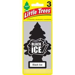 Little Trees Black Ice Scent Car Air Freshener Solid 3 pk