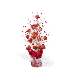 Glitzhome Valentines Day Lighted Heart Table Tree Polyester 1 pc