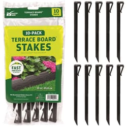 Master Mark Terrace Board 10 in. H Plastic Black Stake Kit