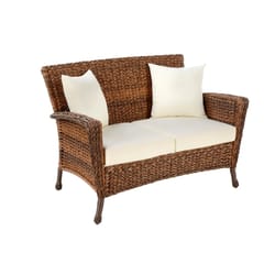 W Unlimited Home 4 pc Brown Wicker Coastal Patio Set Beige