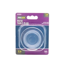 Projex Plastic Umbrella Hole Ring and Cap Set Clear Round 2 in. W 1 pk