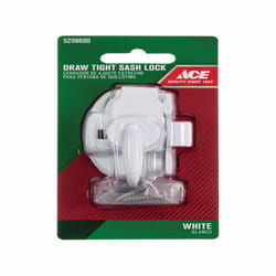 Ace White Brass Draw Tight Sash Lock 1 pk