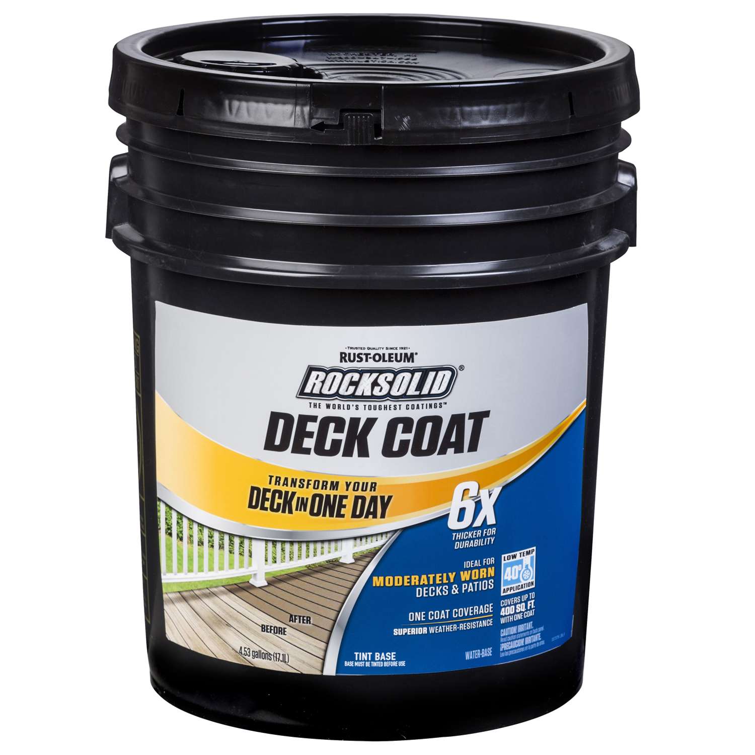 RustOleum RockSolid 6X Deck Coat Solid Tintable Tint Base Deck