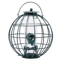 Backyard Essentials Songbird Metal Petite Orb Caged Seed and Suet Bird Feeder