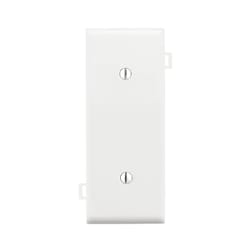 Leviton White 1 gang Thermoplastic Nylon Blank Wall Plate 1 pk