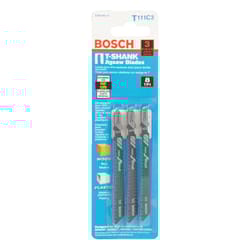 Bosch 4 in. High Carbon Steel T-Shank Side set and milled Jig Saw Blade 8 TPI 3 pk