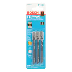 Bosch 4 in. High Carbon Steel T-Shank Side set and milled Jig Saw Blade 8 TPI 3 pk