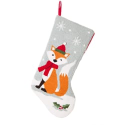 Glitzhome Multicolored Fox Indoor Christmas Decor 8.27 in.